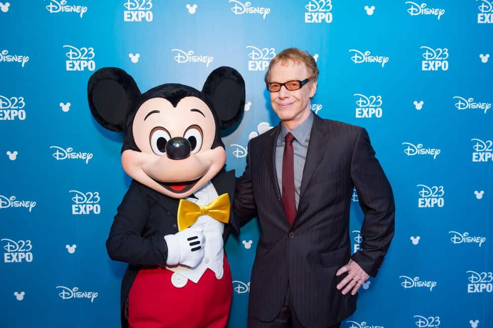 Danny Elfman at D23 with Mickey mouse