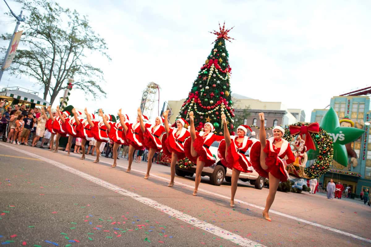 A group of people on a street