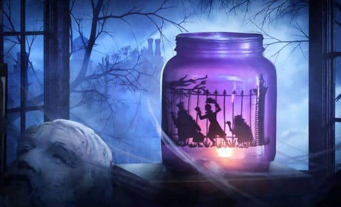 hitchhiking ghost on purple jar