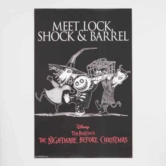 Disney's Nightmare Before Christmas Lock Shock Barrel Poster