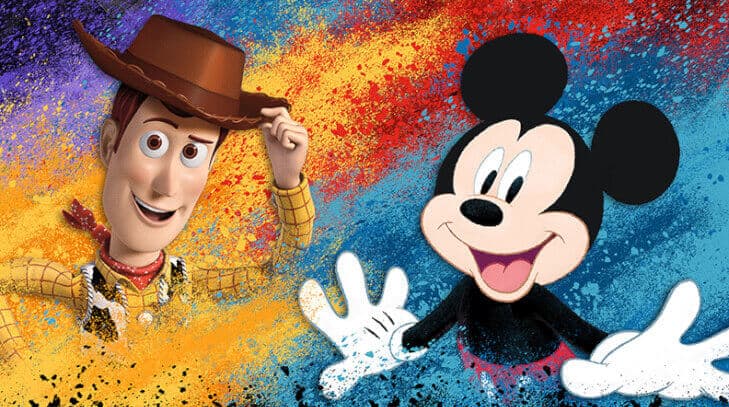 D23 Expo Woody and Mickey Mouse