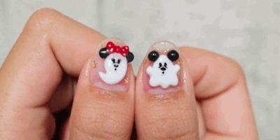 Disney Halloween nail art