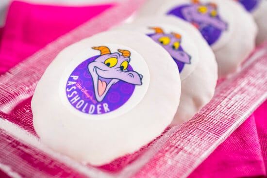 Purple dragon on a white cookie