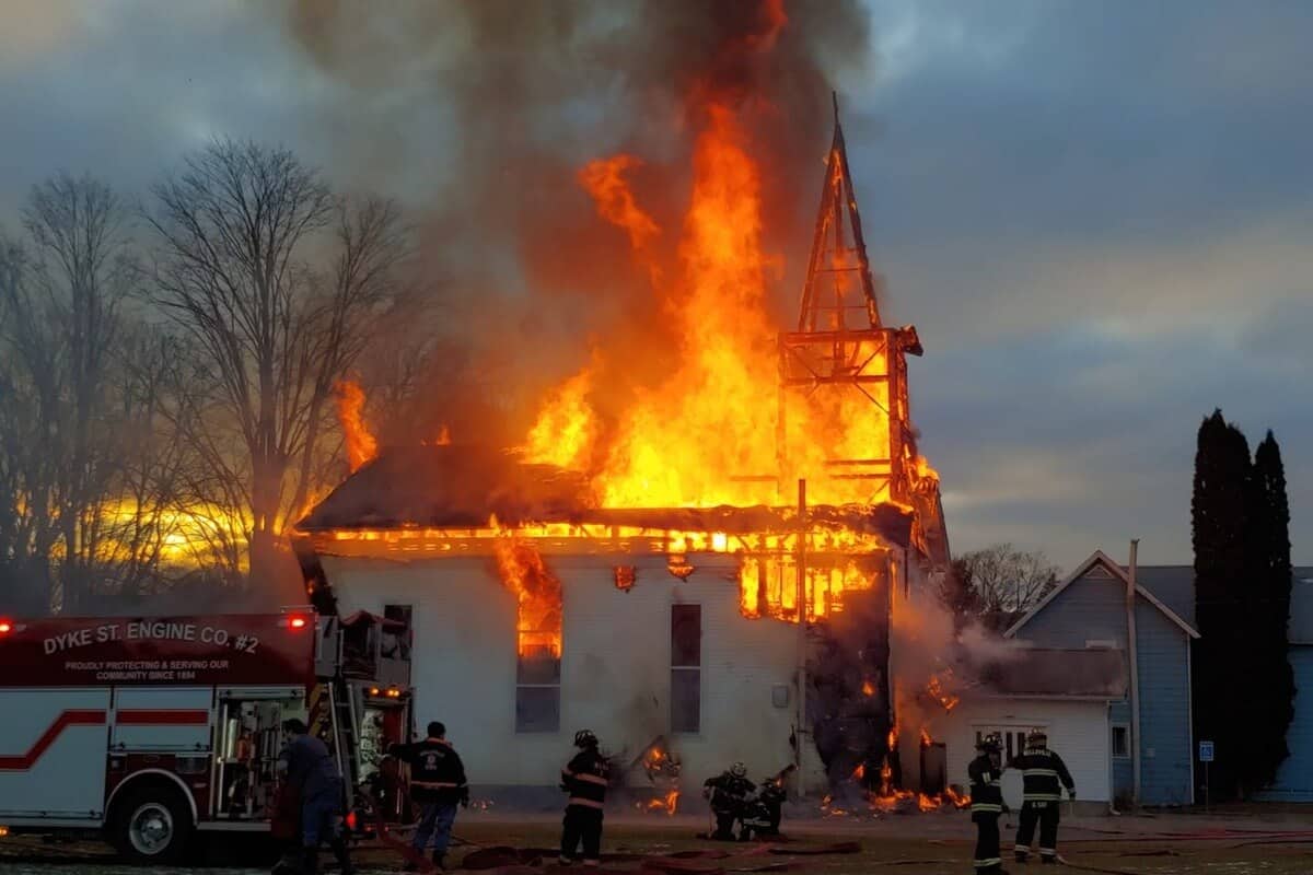Wolf’s Museum of Mystery on fire