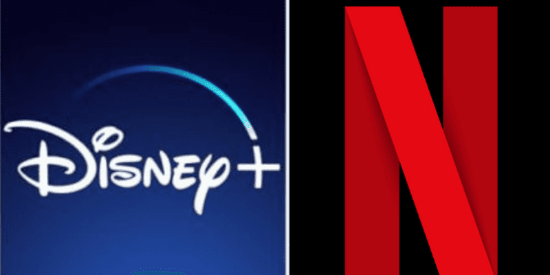 Disney+ and Netflix logos