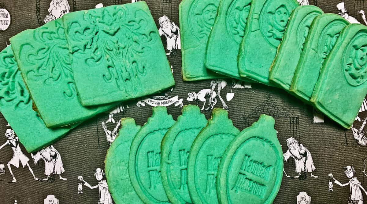 Homemade Haunted Mansion cookies