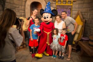 Mickey Mouse greets guests