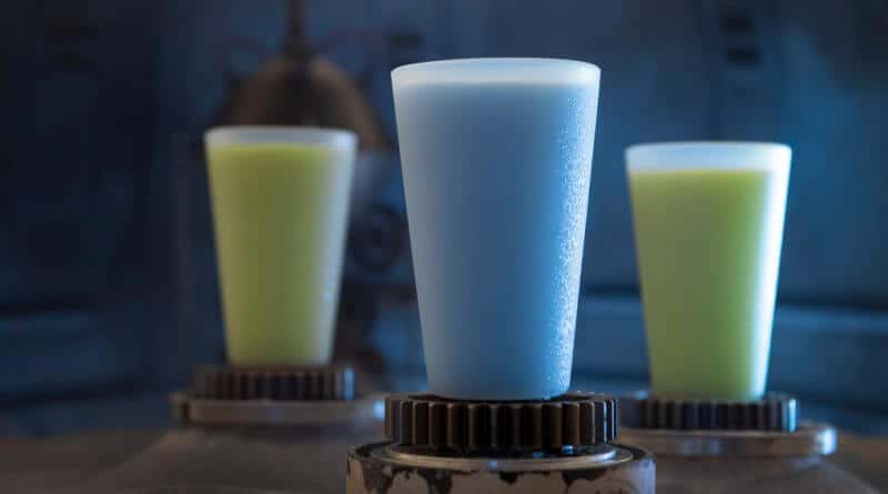 blue and green milk