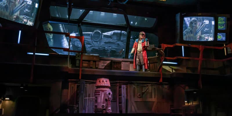 The notorious Weequay pirate, Hondo Ohnaka, gives guests their mission prior to boarding Millennium Falcon: Smugglers Run at Star Wars: GalaxyÕs Edge at Disneyland Park in Anaheim, California, and at Disney's Hollywood Studios in Lake Buena Vista, Florida. (Richard Harbaugh/Disney Parks)