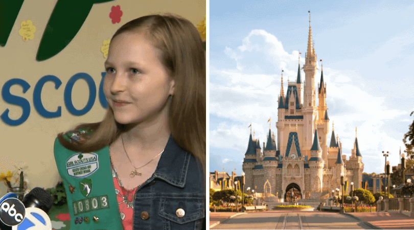 A Girl Scout (Left) Walt Disney World (Right)