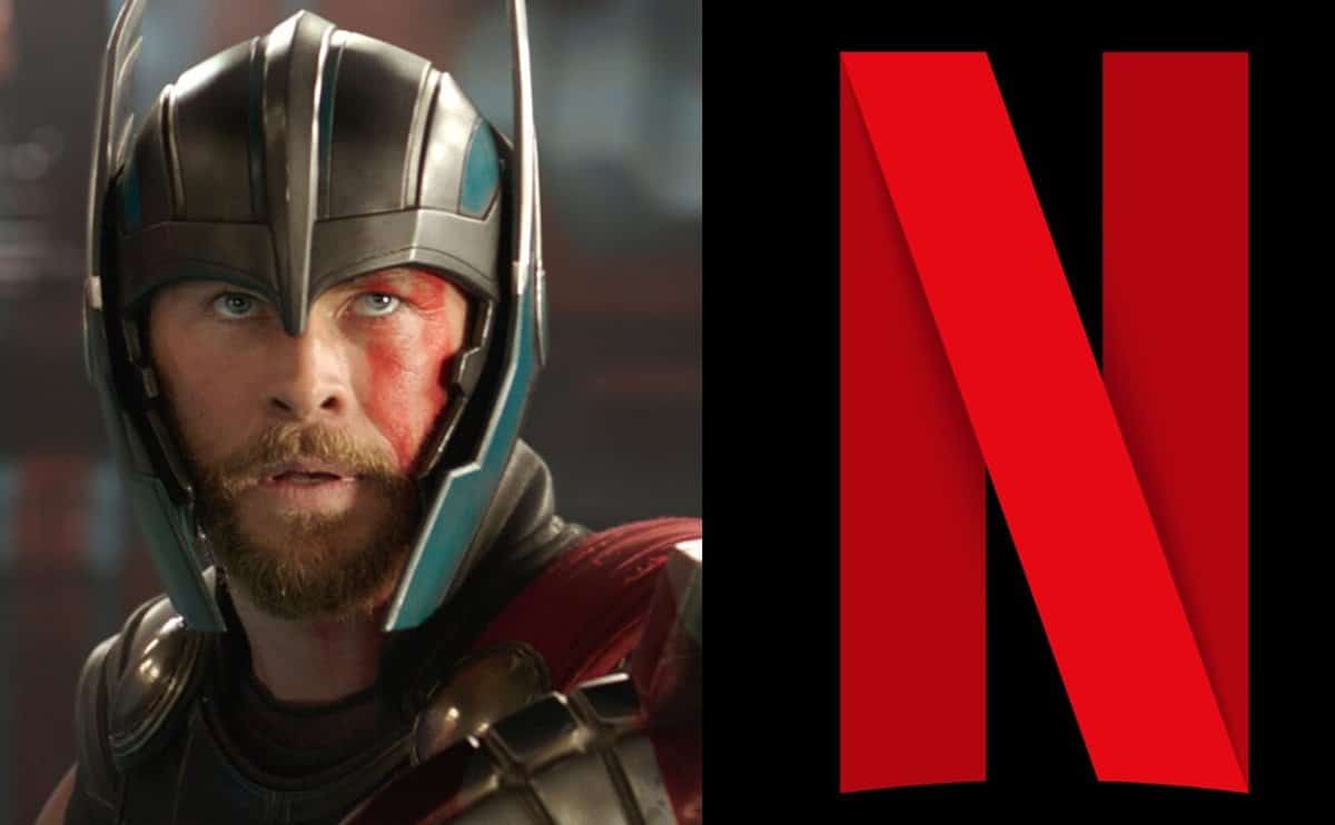 Marvel 'Thor' (Left) Netflix Logo (Right)