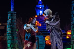 Jack Skellington and Sally at Oogie Boogie Bash