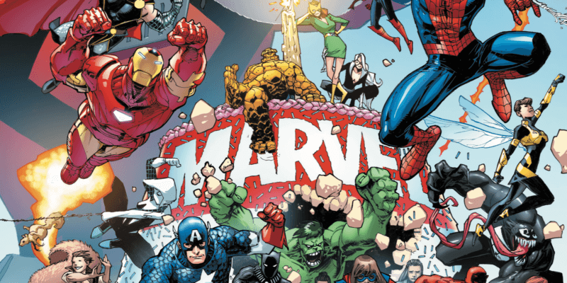 Marvel´s characters in action logo