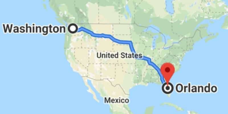map from wash to fl