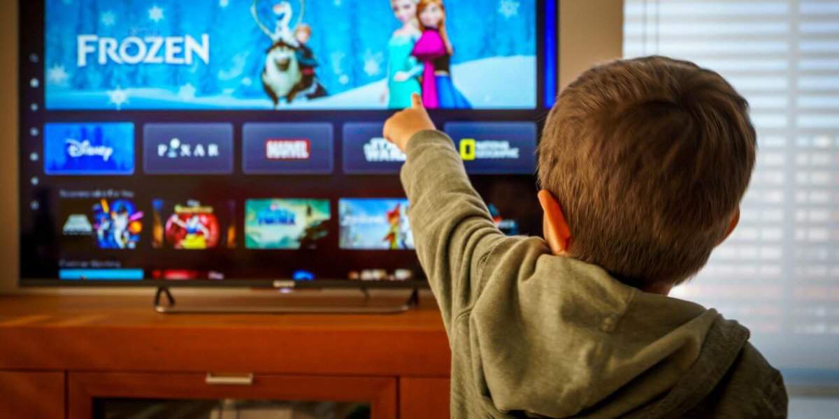 kid watching Disney+