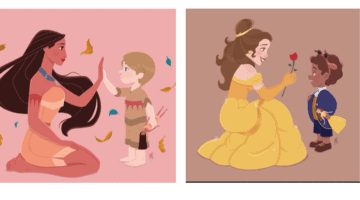 pocahontas and snow white boy art