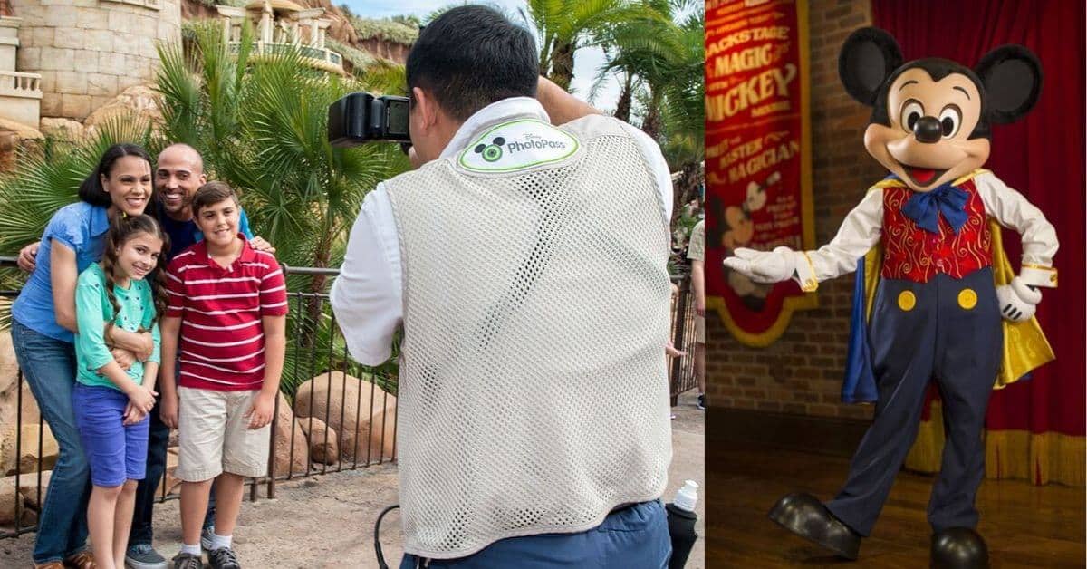 Photograther taking PhotoPass and Mickey Mouse Magician