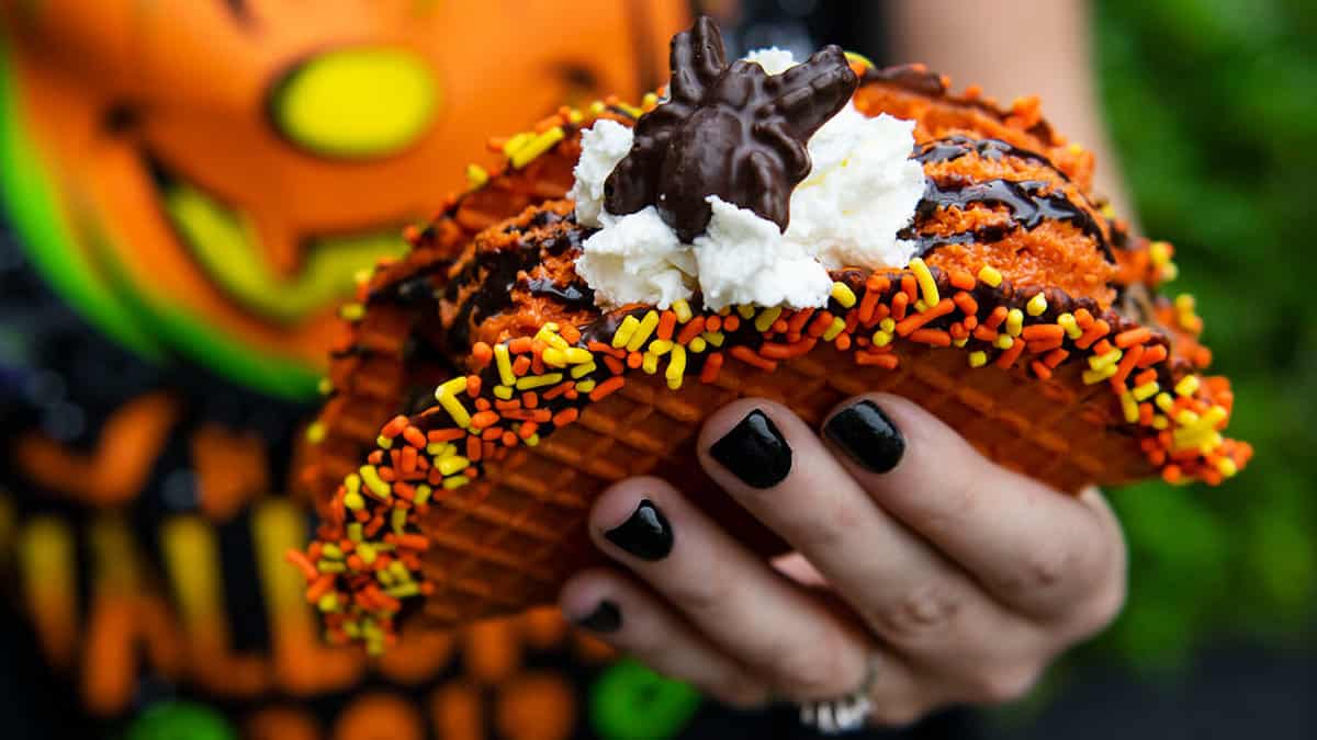 pumpkin taco at Disney Springs