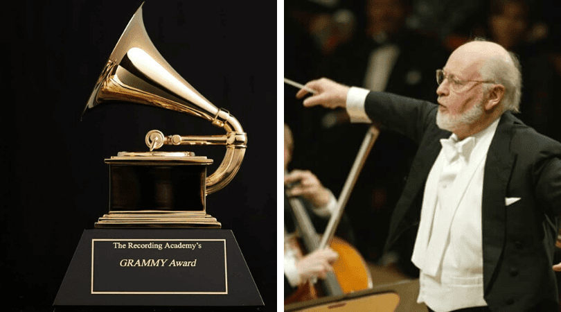 John Williams wearing a suit and tie