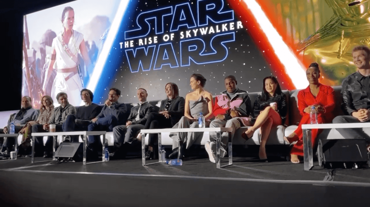 The Star Wars Cast Panel right after the lights went out.