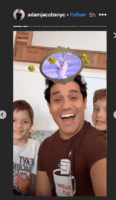 Adam Jacobs, Aladdin on Broadway, with his kids.