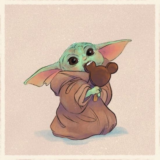 Disney Fan Illustrates Baby Yoda Eating Theme Park Snacks Inside The Magic