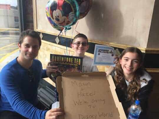 A person holding a sign