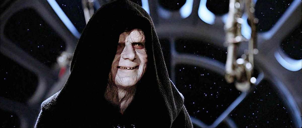 Darth Sidious smiling