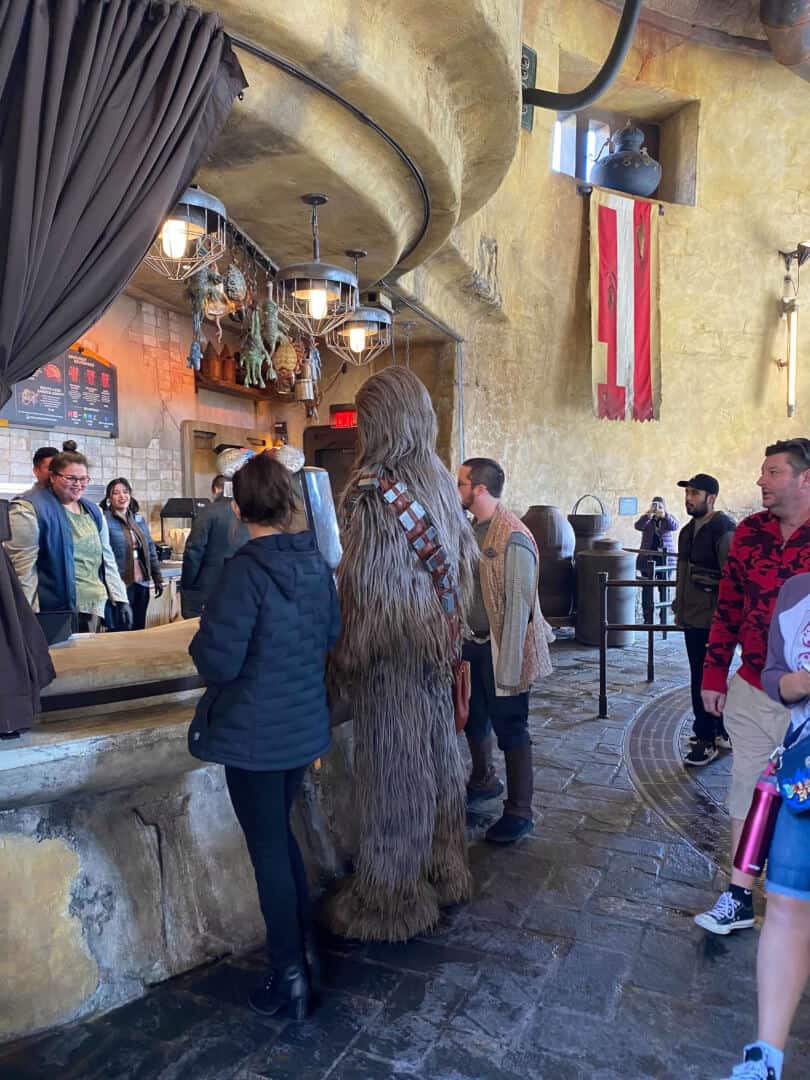 Chewbacca at Disney restaurant 