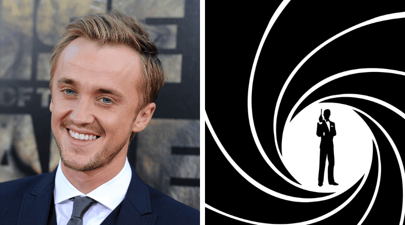 Tom Felton (Left) James Bond Poster (Right)