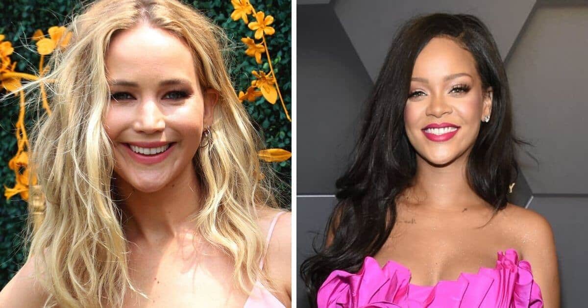 Jennifer Lawrence (Left) Rihanna (Right)