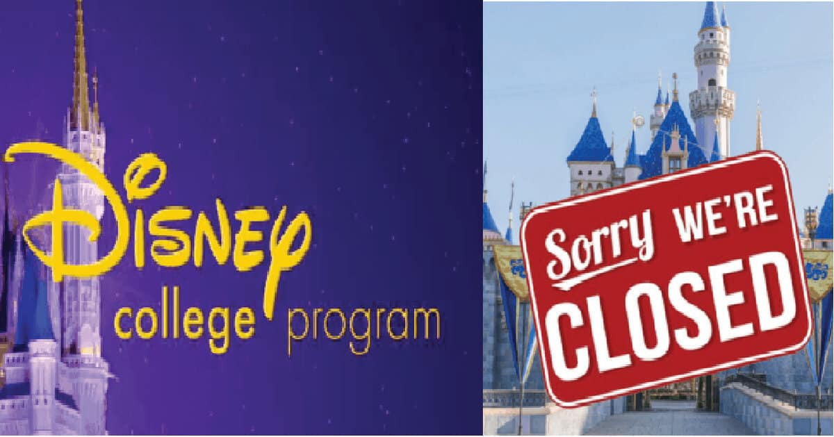 Disney college program sign and Sorry we are closed Disney sign