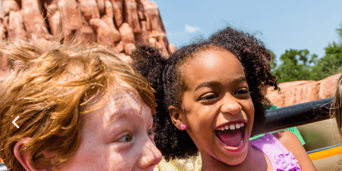 Kids riding Big Thunder Mountain
