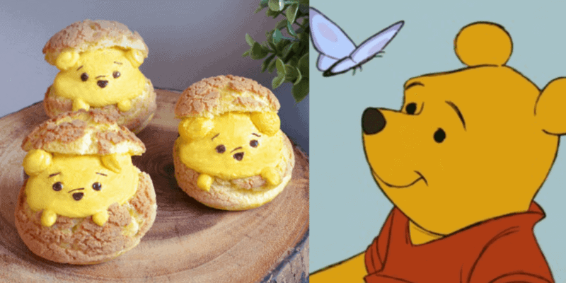 Pooh Cream Puffs(Left), Winnie the Pooh(Right)