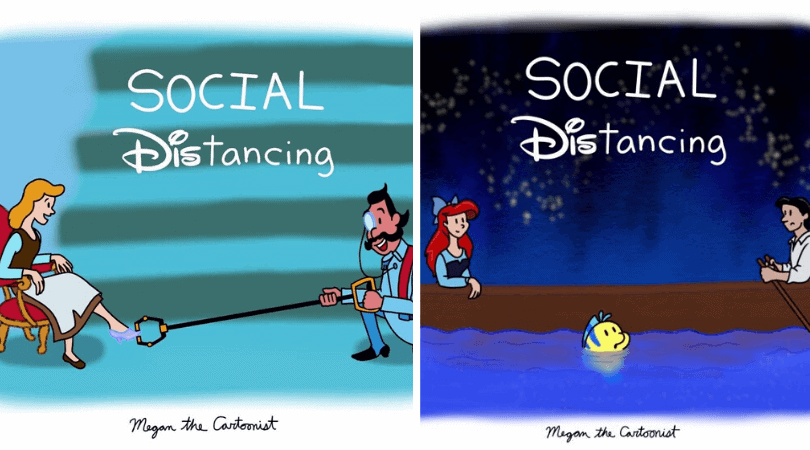 social distancing disney characters