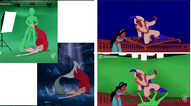 Artist Depicts Disney Characters Before VFX