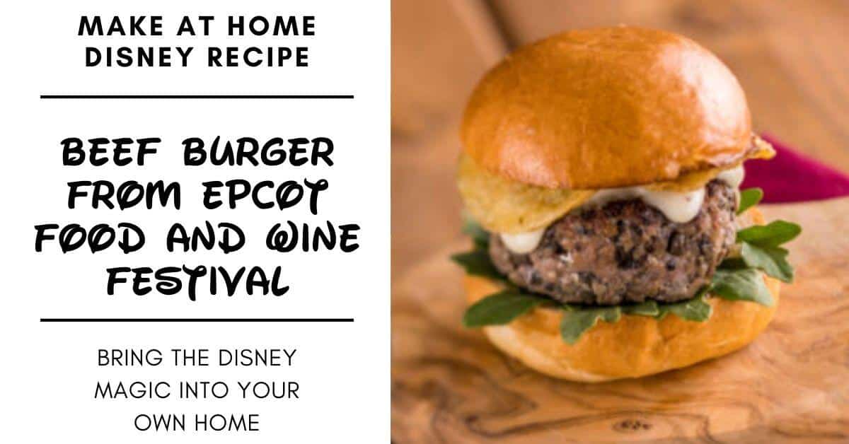 Beef Burger From EPCOT Food and Wine Festival