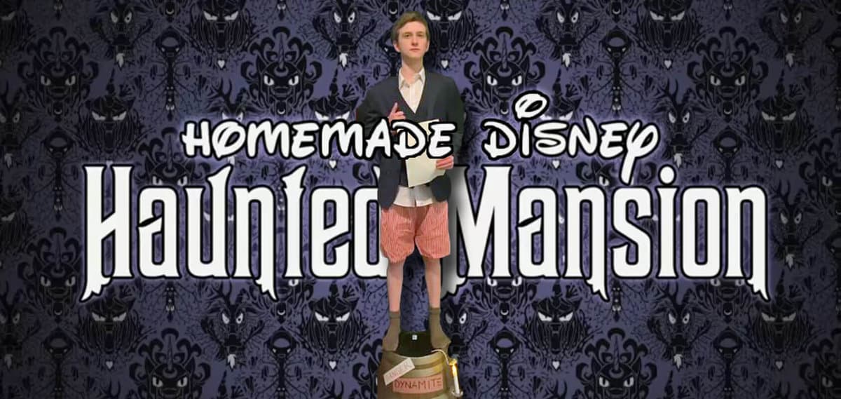 A Man promoting Homemade Disney Haunted Mansion 