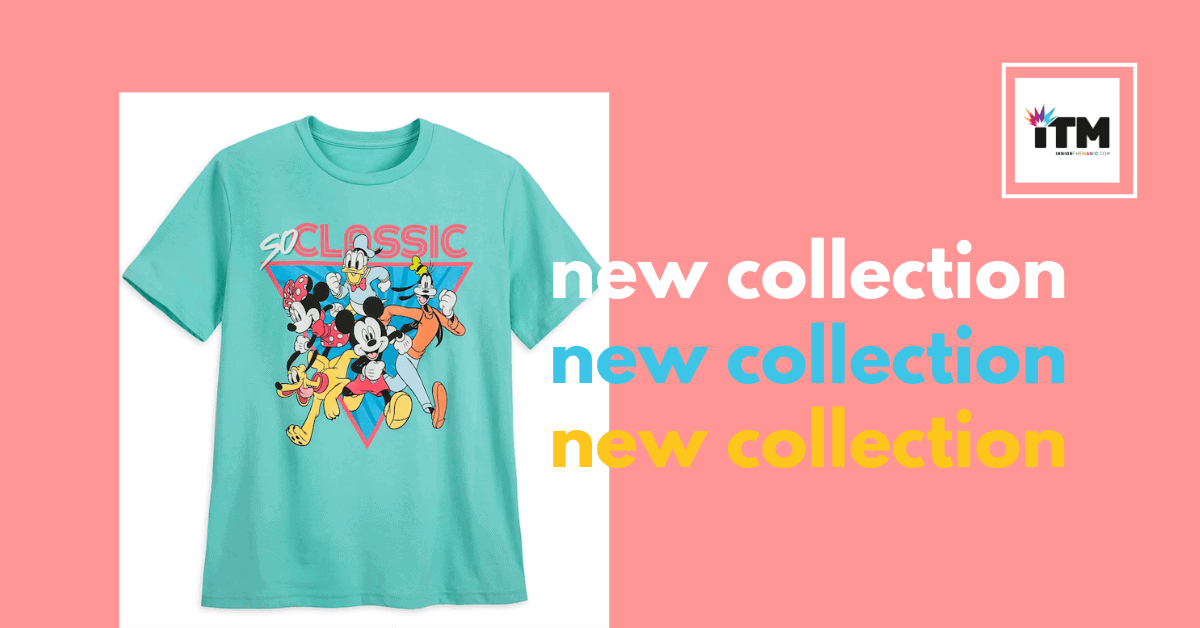 New collection of shirts stamped with classic Disney characters 