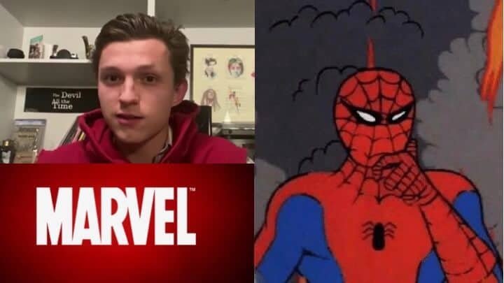 Tom Holland and Spiderman