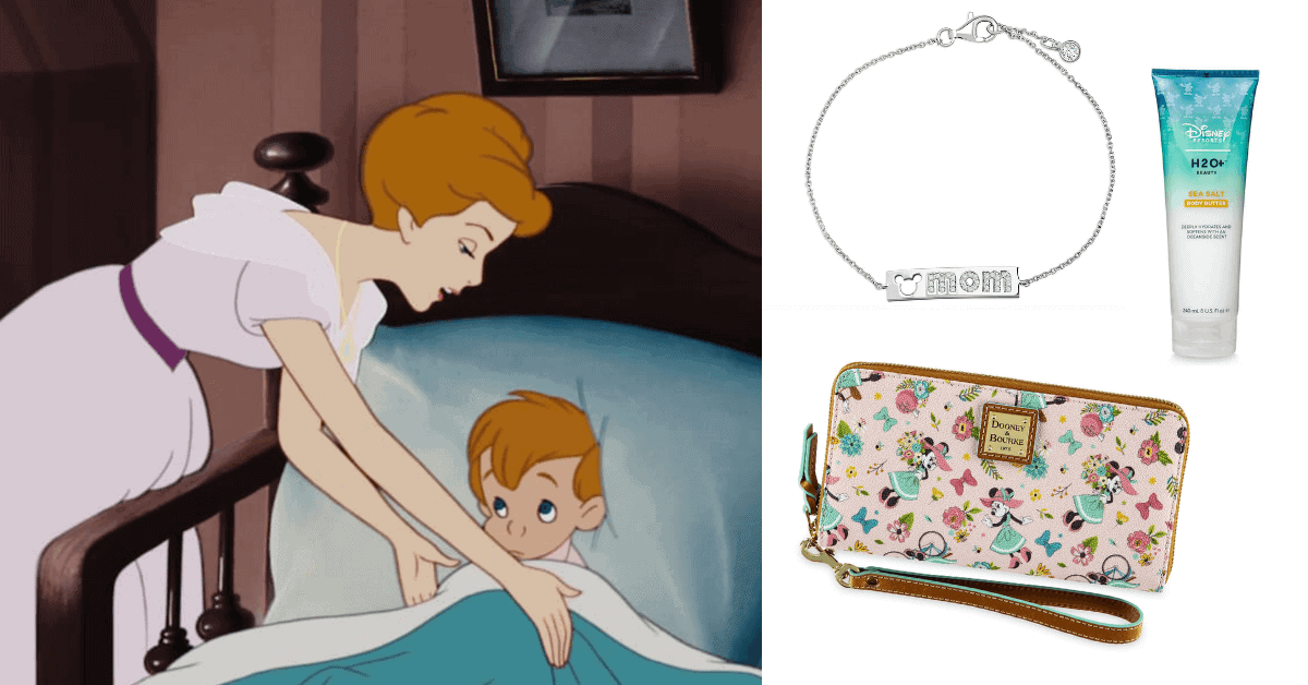 Wendy Darling with Kid (Left), Dooney and Bourke Disney Merchandise (Right)