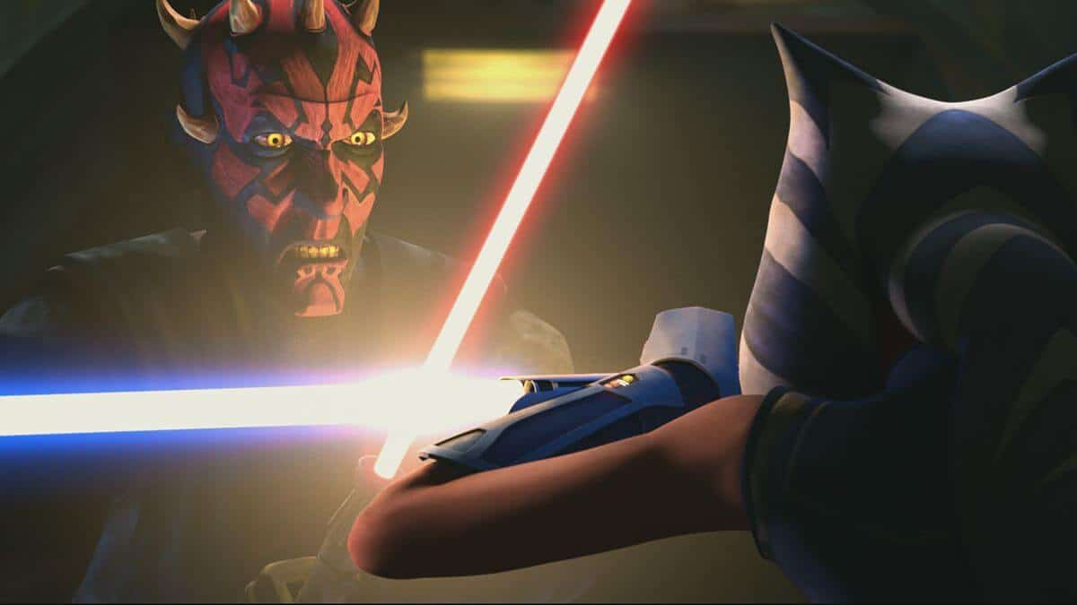 Maul battling Ahsoka Tano, Star Wars: The Clone Wars
