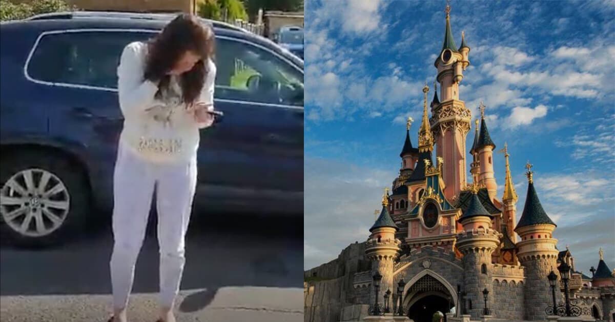 Woman in Tears Disneyland Paris