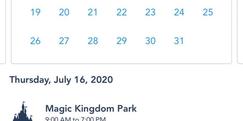 Extra Magic Hours Disney World Reopening