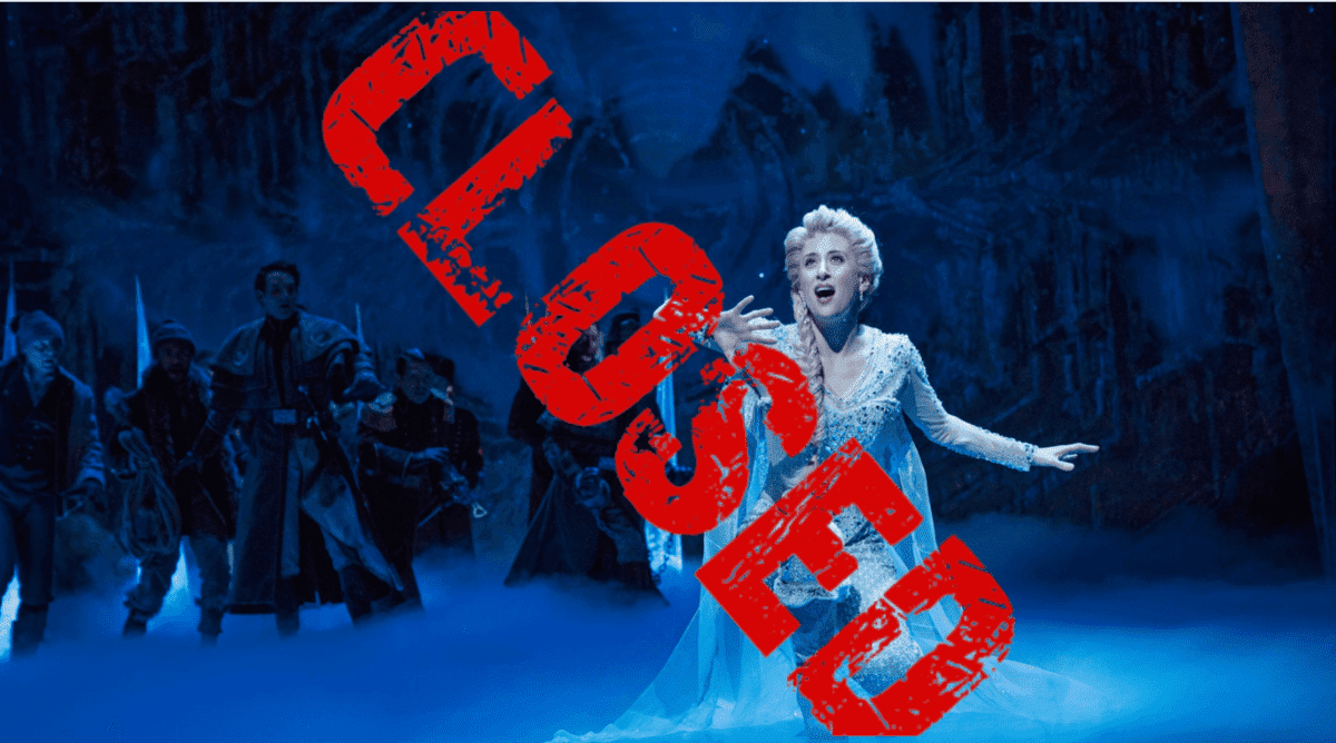 frozen broadway closed header