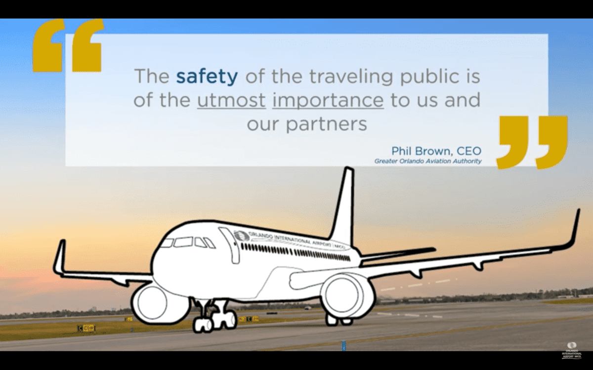 Message from Orlando International Airport
