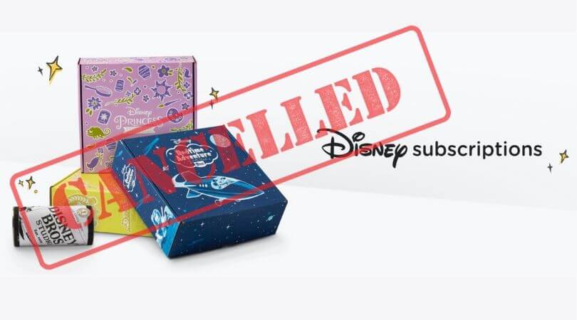 Disney Backstage Collection Subscription Boxes shown canceled
