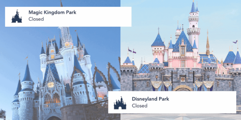 disneyland and disney world no reopening date