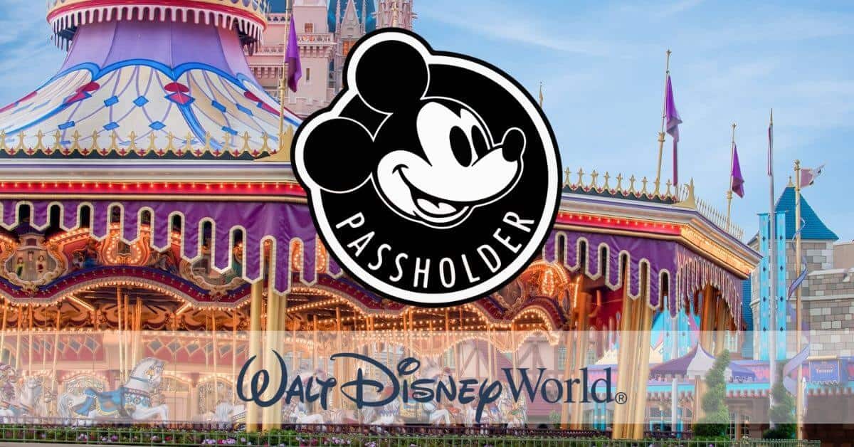 Carousel, text and face of Mickey Mouse
