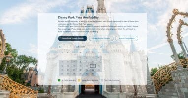 Disney castle, calendar, and text